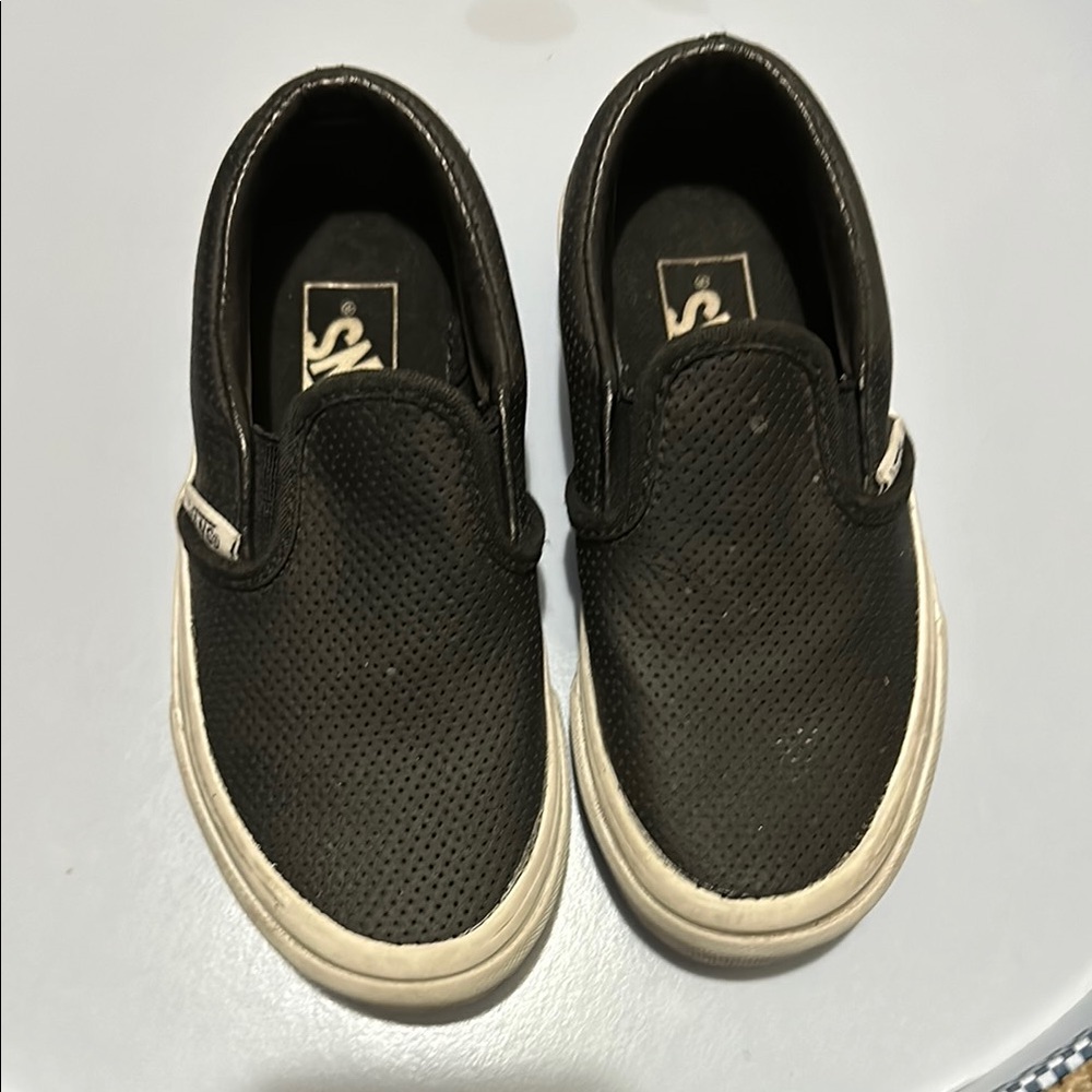 Kids Black Slip-On Shoes